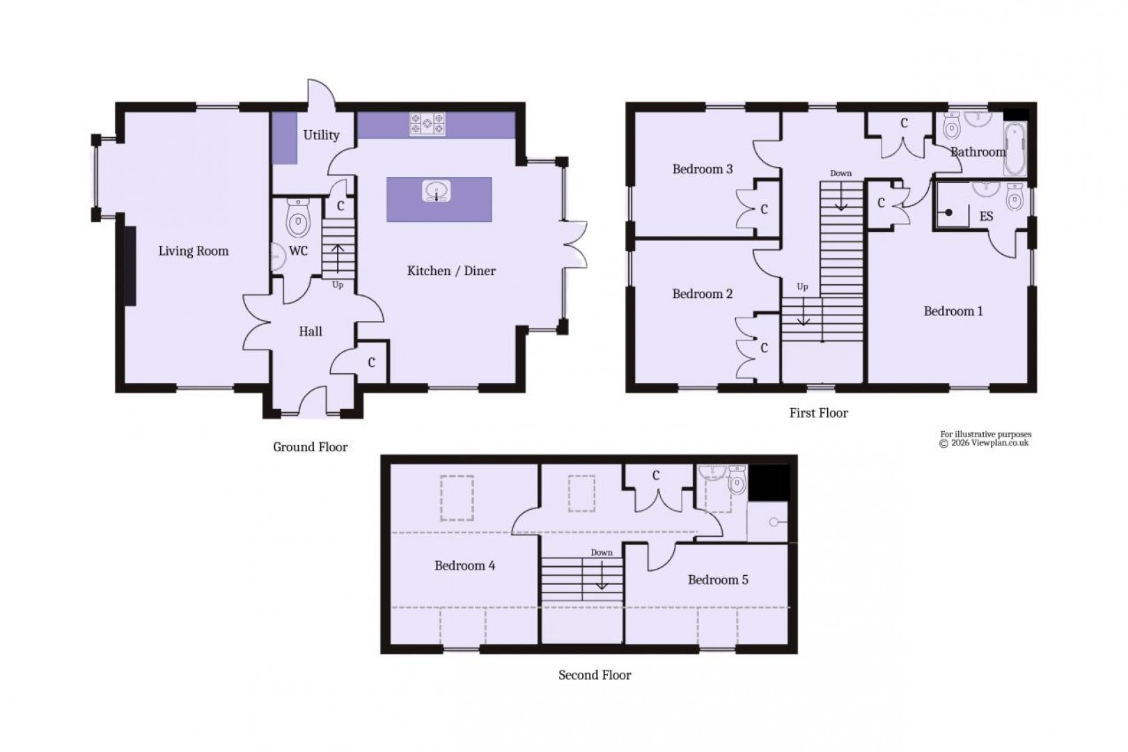 Floorplan for Clos Yr Erw, Penarth
