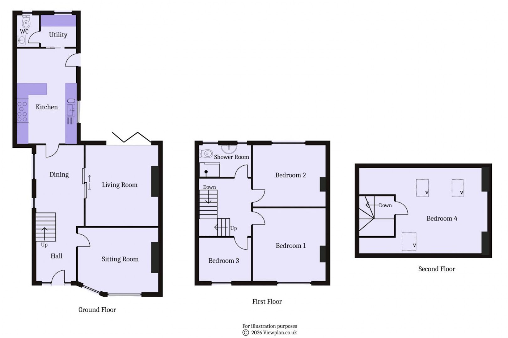 Floorplan for Purcell Road, Penarth