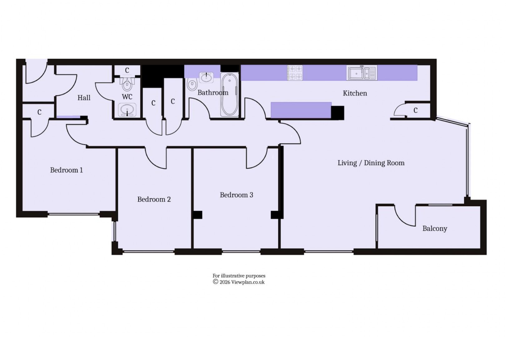 Floorplan for Seabank, The Esplanade, Penarth