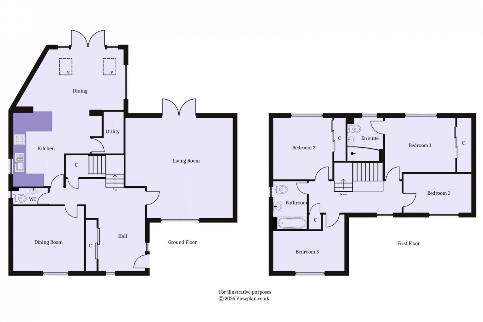 Floorplan for Brockhill Way, Penarth