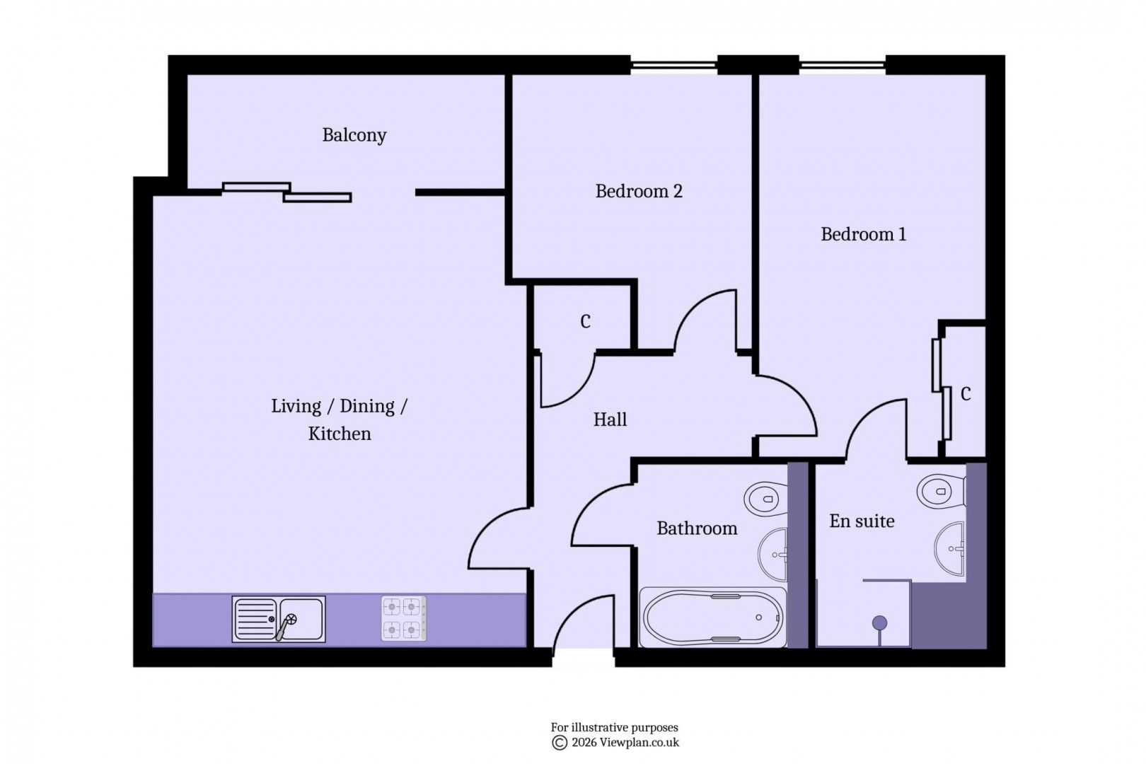 Floorplan for Davaar House, Ferry Court, Cardiff