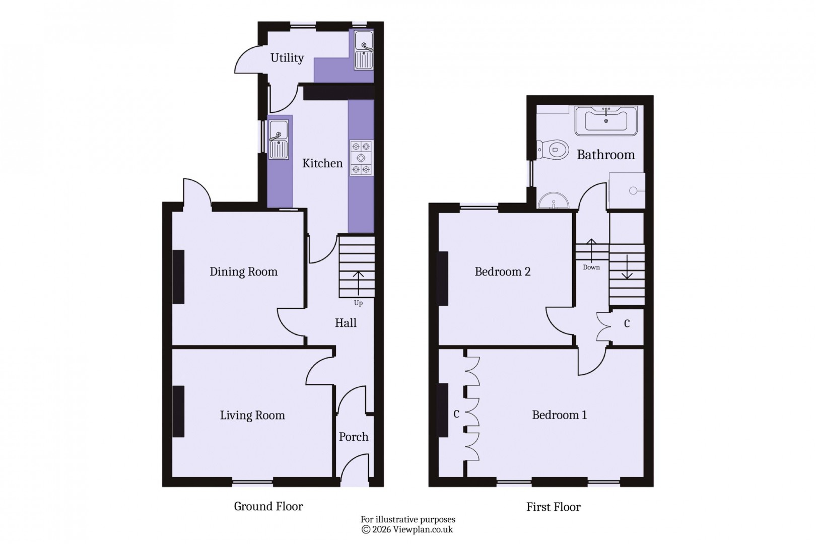 Floorplan for King Street, Penarth