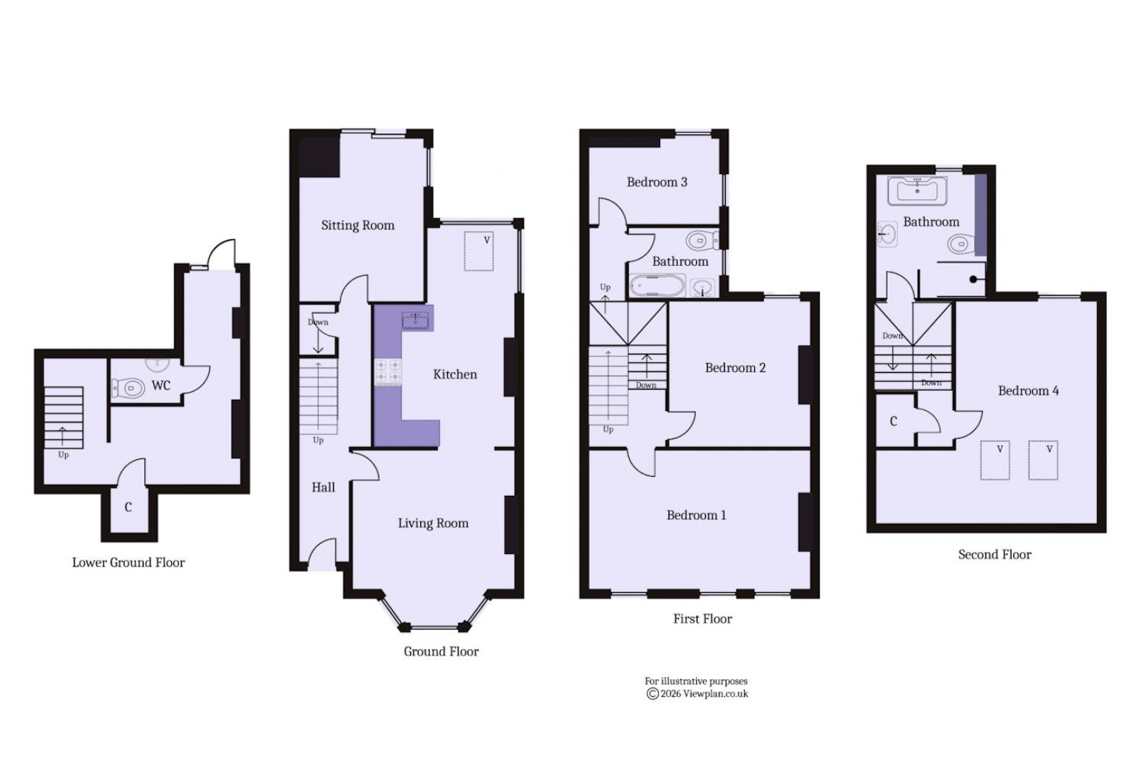 Floorplan for West Terrace, Penarth