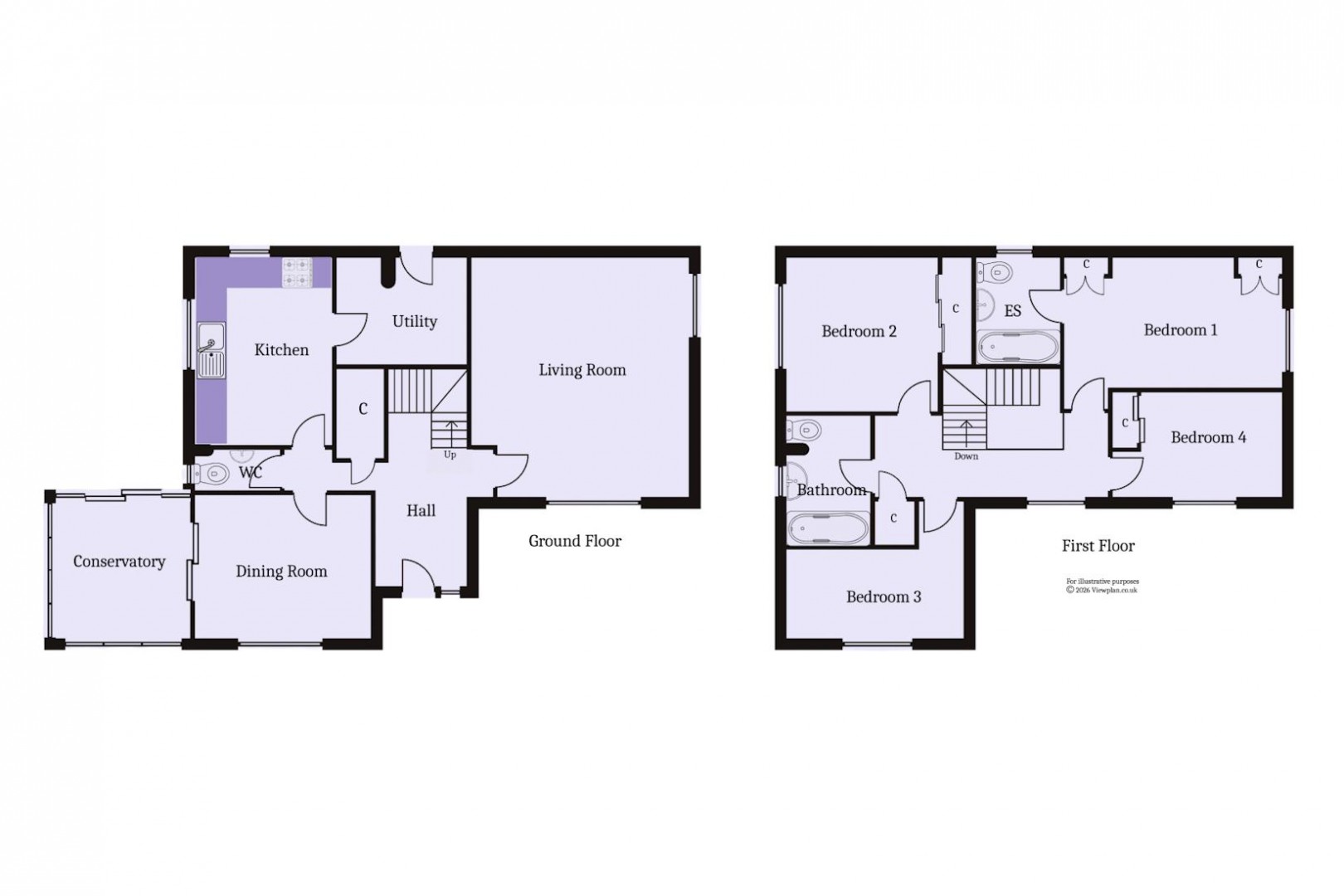 Floorplan for Shearwater Close, Penarth