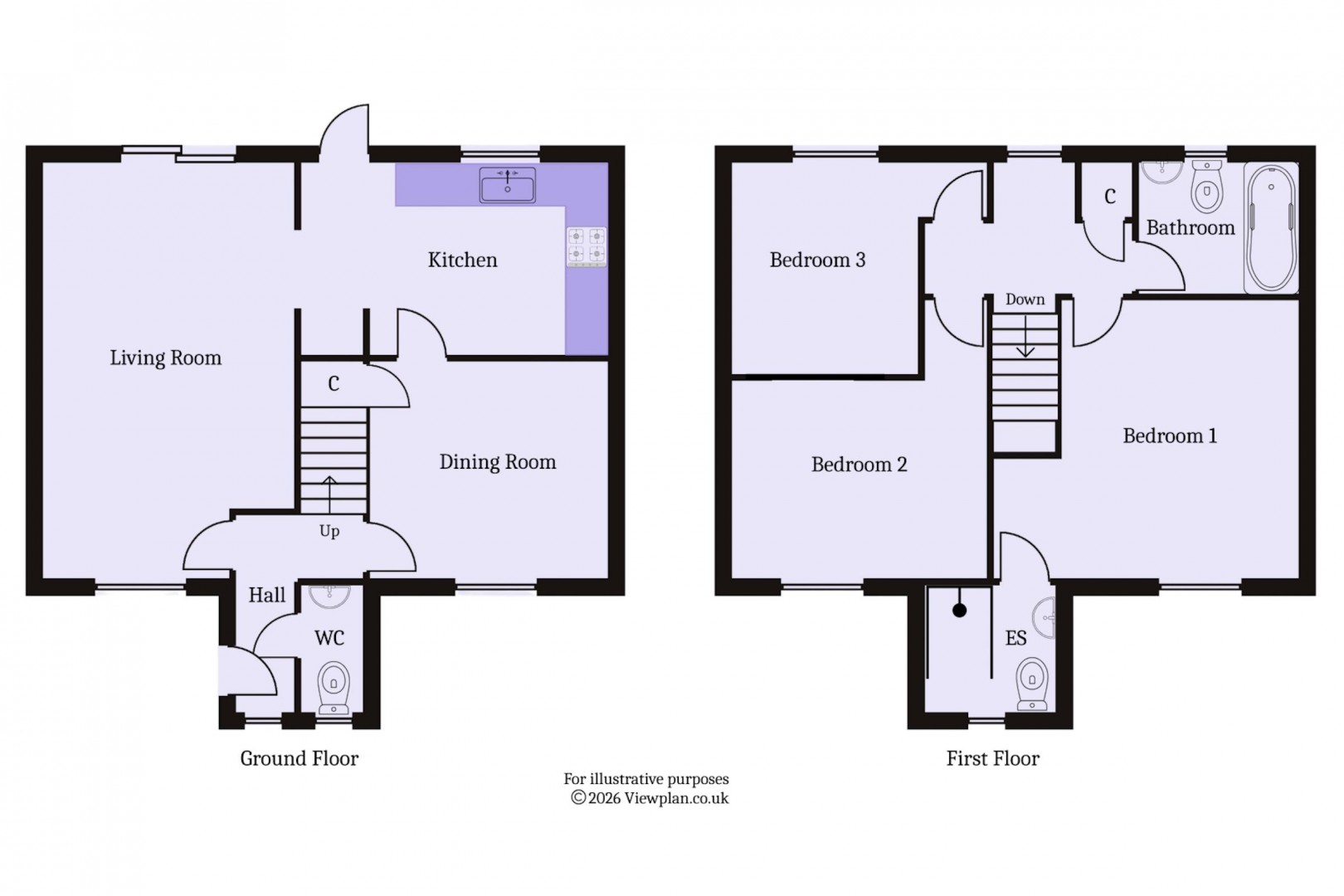 Floorplan for Brockhill Way, Penarth
