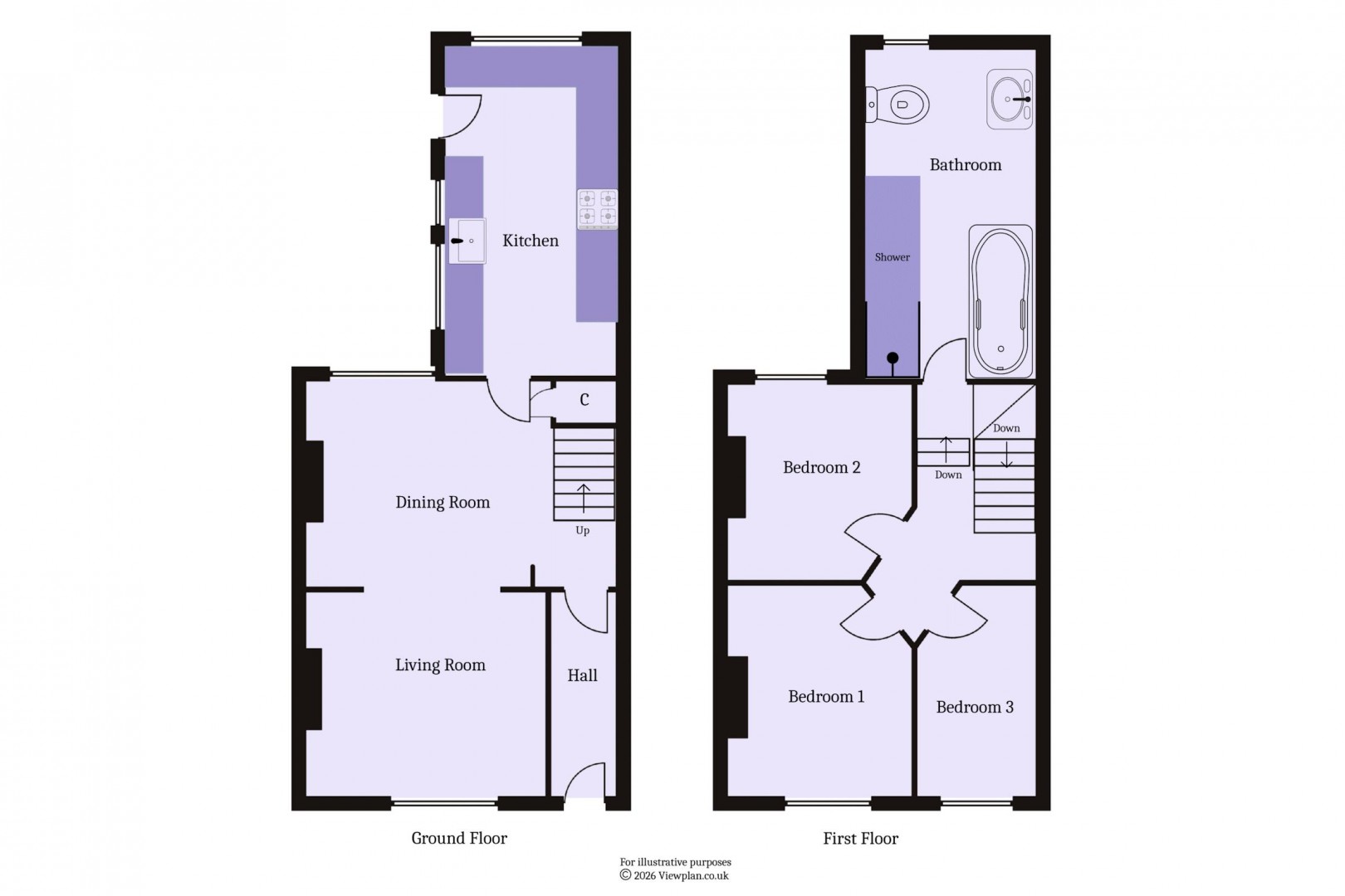 Floorplan for King Street, Penarth