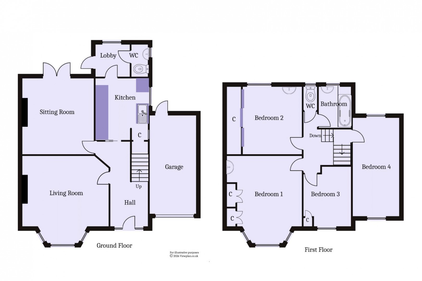 Floorplan for Augusta Crescent, Penarth