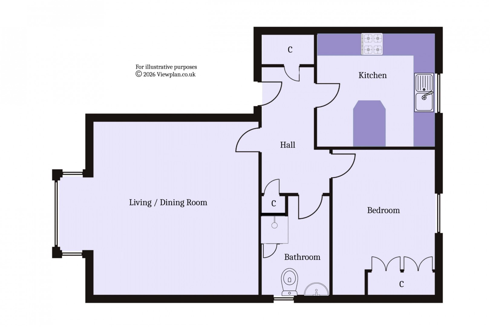 Floorplan for Albert Court, Albert Crescent, Penarth