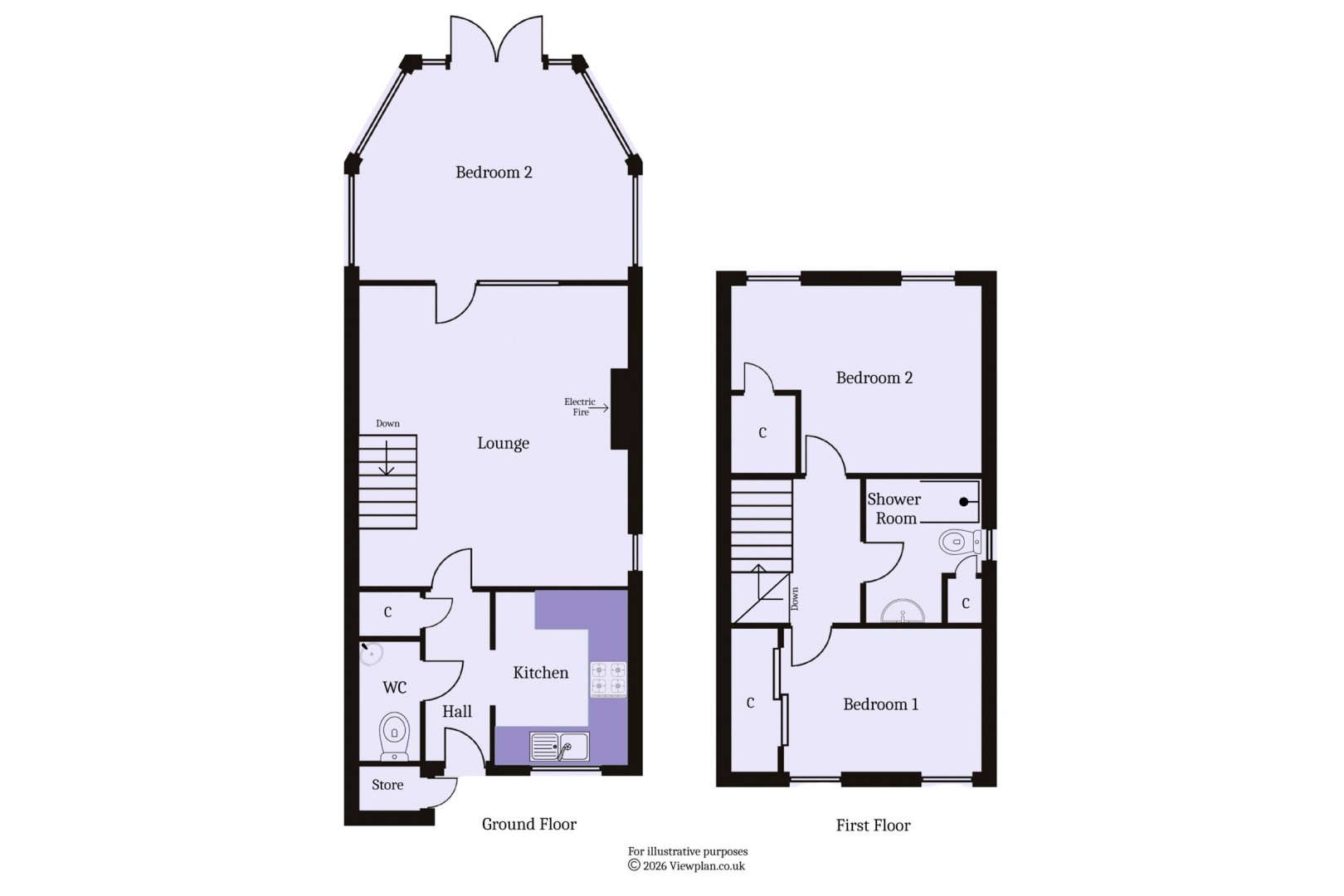 Floorplan for Churchfields, Barry