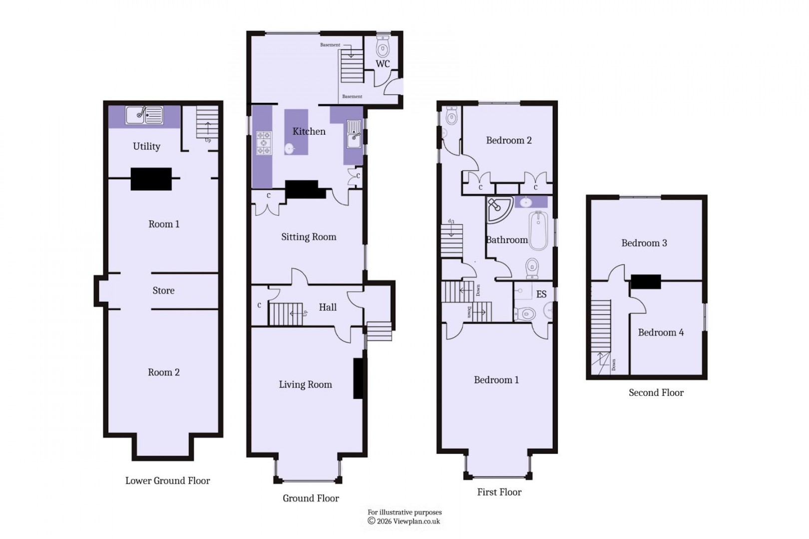 Floorplan for Victoria Square, Penarth