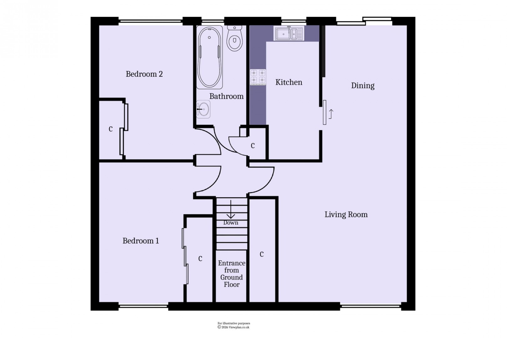 Floorplan for Beechwood Drive, Penarth