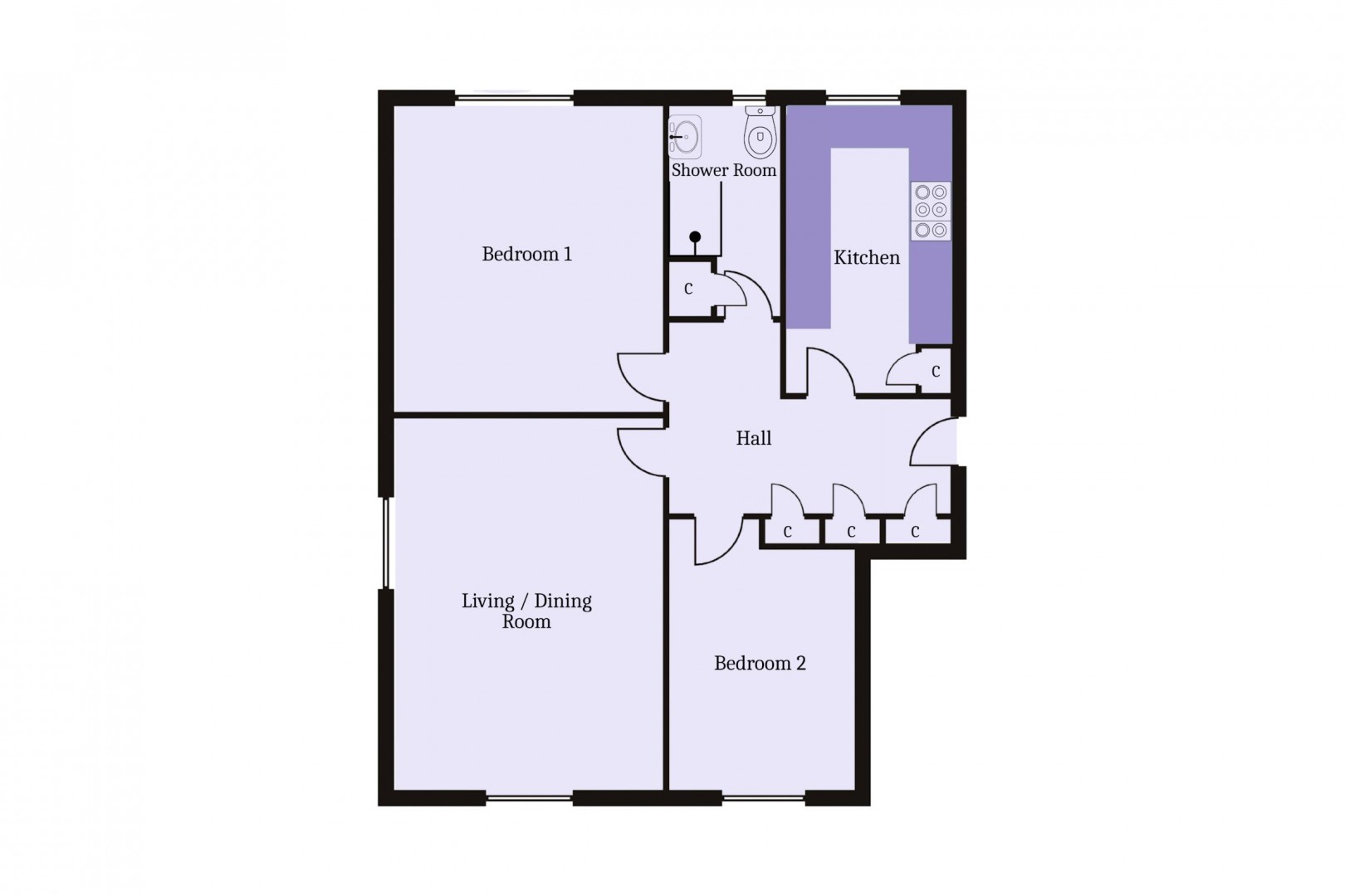Floorplan for Ditchling Court, Penarth
