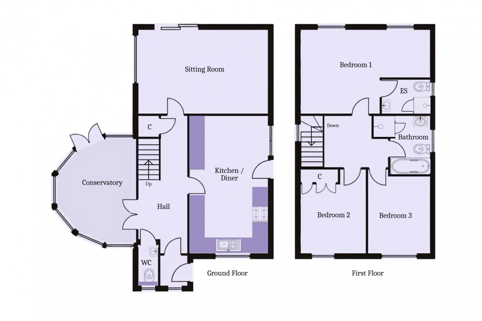 Floorplan for Millbrook Close, Dinas Powys