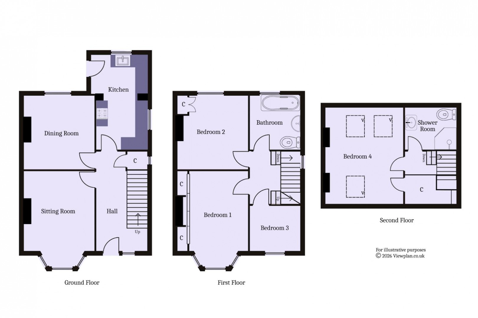 Floorplan for Redlands Road, Penarth