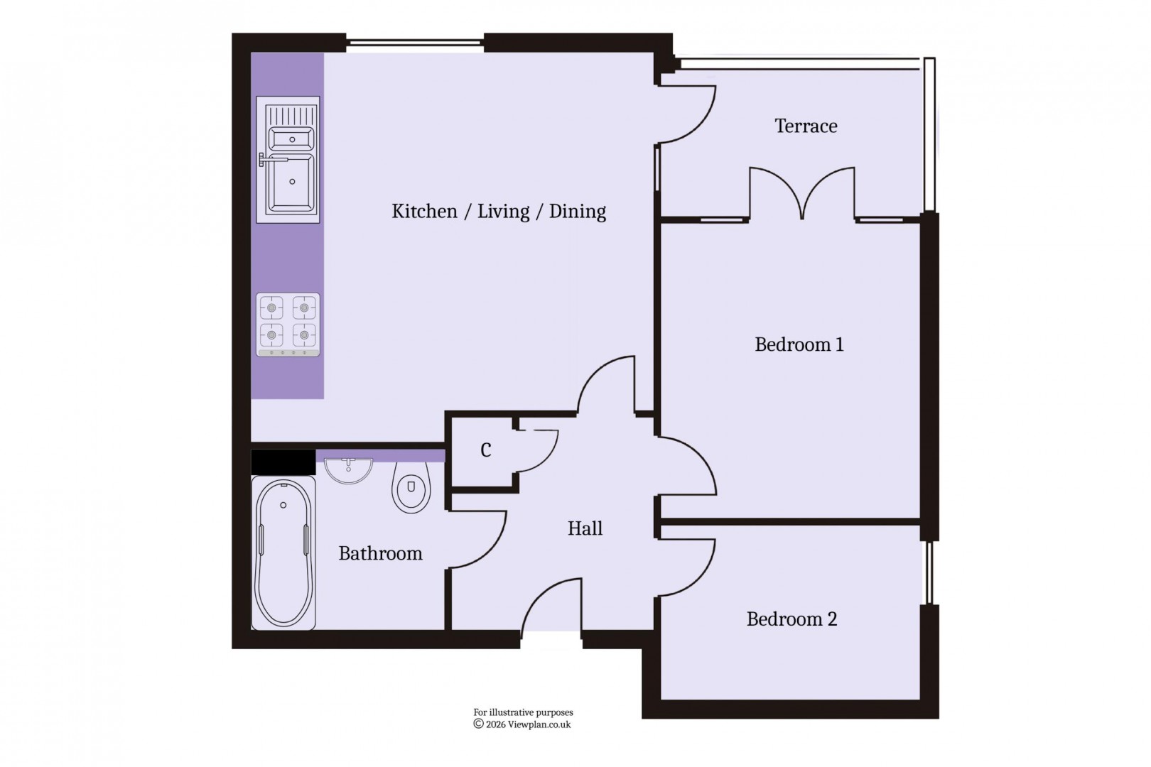 Floorplan for Wain Close, Penarth Heights, Penarth