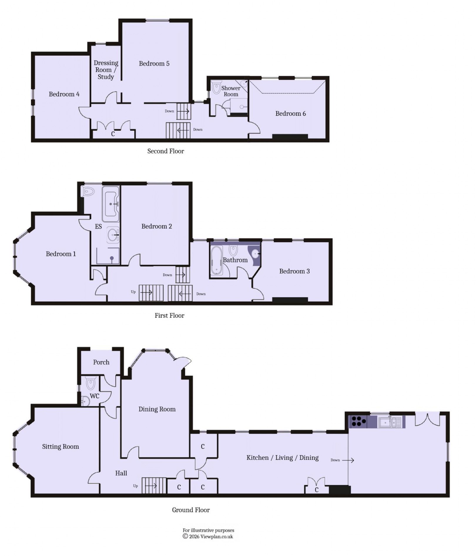 Floorplan for Victoria Square, Penarth