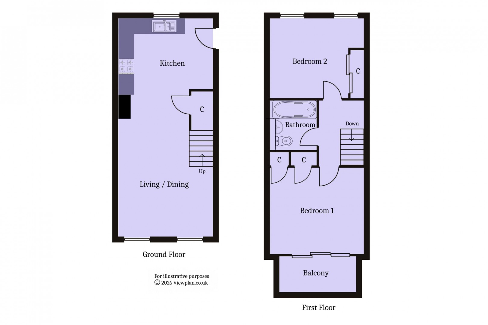 Floorplan for Dyfed, Northcliffe, Penarth