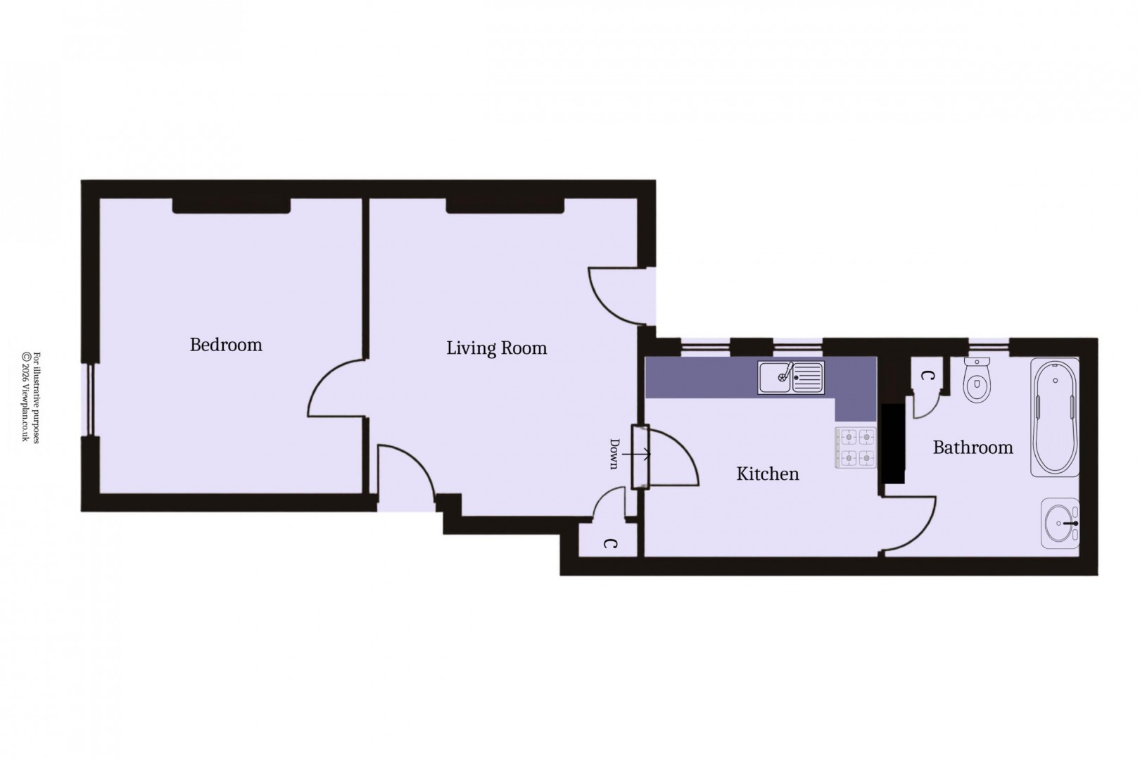 Floorplan for Glebe Street, Penarth