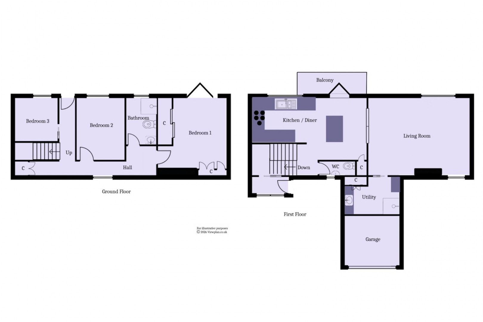 Floorplan for Millbrook Heights, Dinas Powys