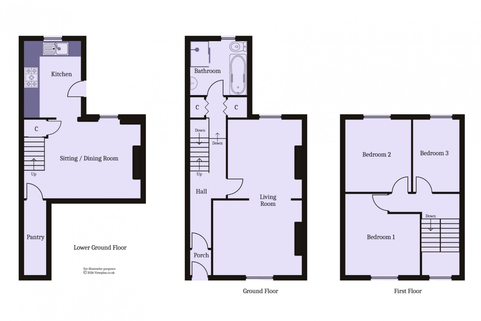 Floorplan for Plassey Street, Penarth
